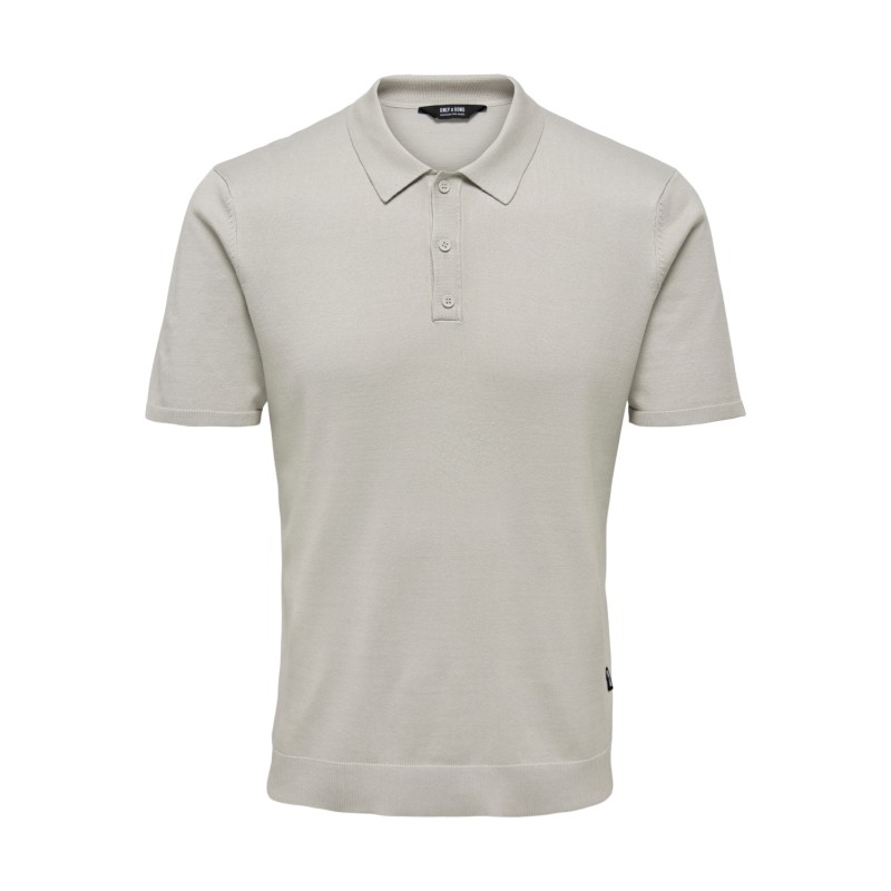 ONLY & SONS Onswyler Life Kortærmet Polo Knit - Pumice Stone