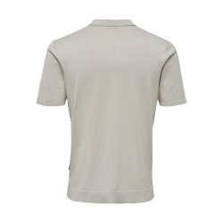 ONLY & SONS Onswyler Life Kortærmet Polo Knit - Pumice Stone