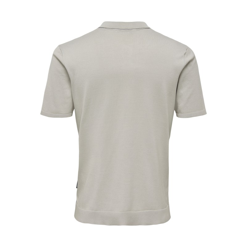 ONLY & SONS Onswyler Life Kortærmet Polo Knit - Pumice Stone