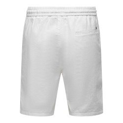 ONLY & SONS Linus Loose Hør Shorts - Bright White