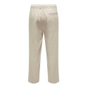 ONLY & SONS Onkortærmetinus Loose Visc Lin 0075 Pnt Cs - Oatmeal