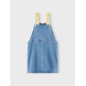 NAME IT Mini Denim Bibskirt - Medium Blue Denim