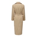 ONLY Lang Trenchcoat Med Rå Detaljer - Ginger Root