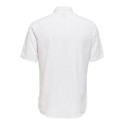 ONLY & SONS Caiden Kortærmet Solid Linen Skjorte - White