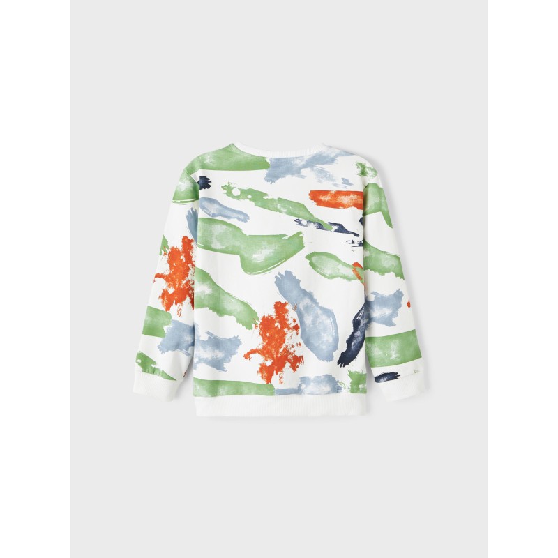 NAME IT Kids Darkan Løs Sweatshirt - Bright White