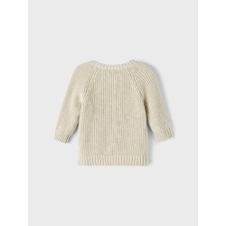 NAME IT Delli Langærmet Knit Card - Peyote Melange