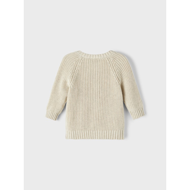 NAME IT Delli Langærmet Knit Card - Peyote Melange