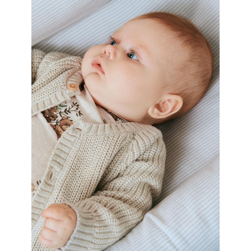 NAME IT Baby Unisex Delli Strik Cardigan - Peyote Melange