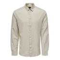ONLY & SONS Caiden Solid Linen Skjorte - Chinchilla