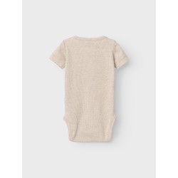 NAME IT Baby Kab Kortærmet Bodystocking - Peyote Melange