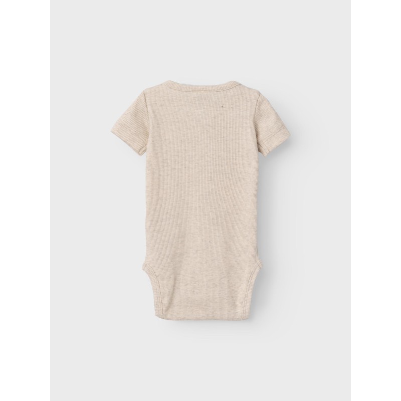 NAME IT Baby Kab Kortærmet Bodystocking - Peyote Melange