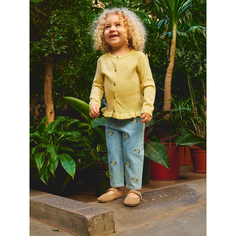 NAME IT Mini Fenise Strik Cardigan - Pineapple Slice