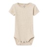 NAME IT Baby Kab Rib S/S Bodystocking - Peyote Melange