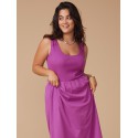 ONLY CARMAKOMA Jeannie Maxi Kjole - Purple Wine