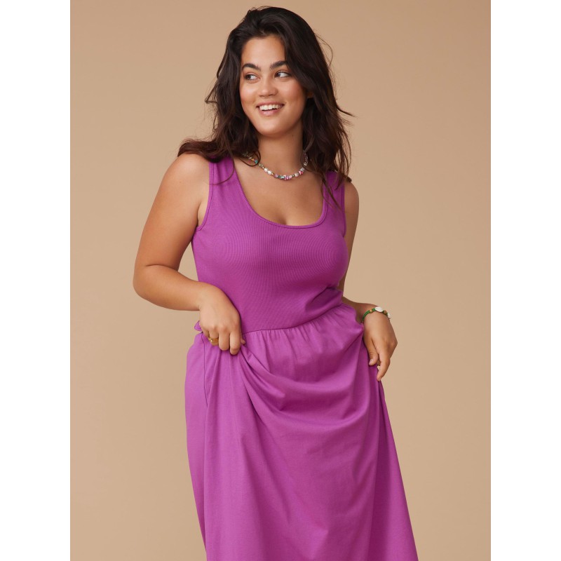 ONLY CARMAKOMA Jeannie Maxi Kjole - Purple Wine