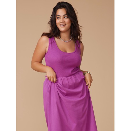 ONLY CARMAKOMA Jeannie Maxi Kjole - Purple Wine