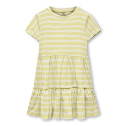 KIDS ONLY May S/S O-Neck Peplum Kjole Box Jrs - Lemon Meringue