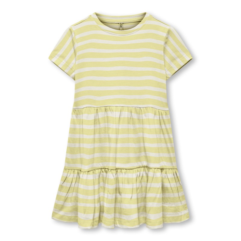KIDS ONLY May S/S O-Neck Peplum Kjole Box Jrs - Lemon Meringue
