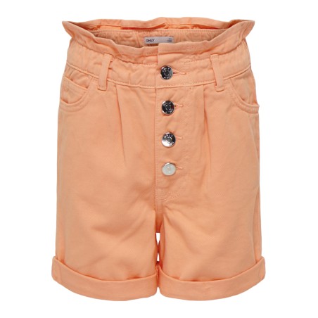 KIDS ONLY Cuba Paperbag Color Korts Pnt - Orange Chiffon