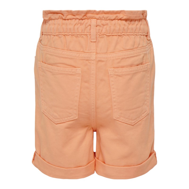 KIDS ONLY Cuba Paperbag Color Korts Pnt - Orange Chiffon