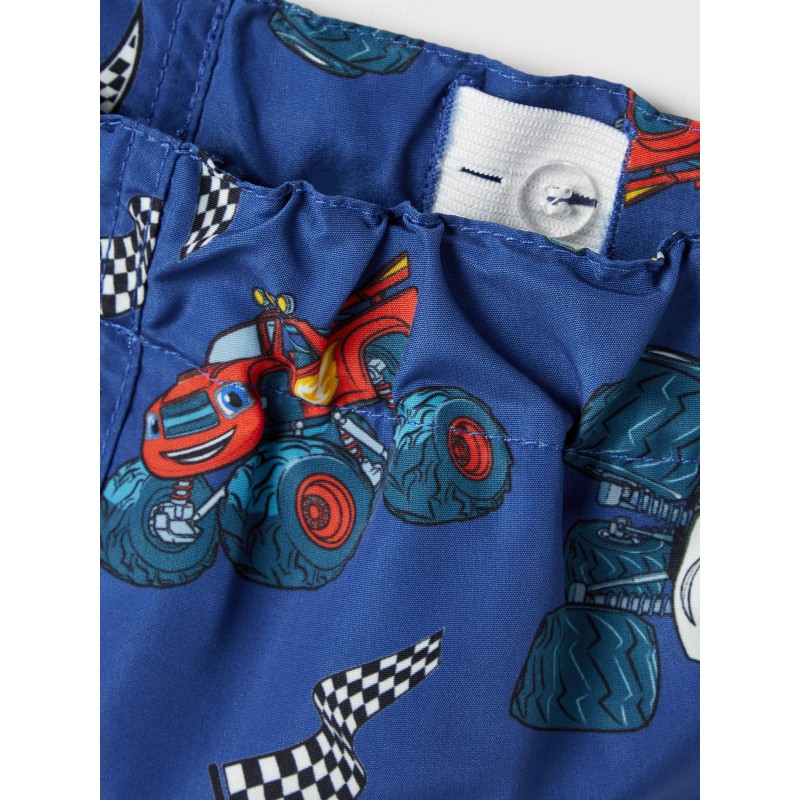 NAME IT Kids Matise Blaze Lange Badeshorts - Surf The Web