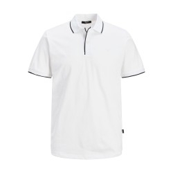 JACK & JONES Jprblaporter Stripe Kortærmet Polo - Hvid