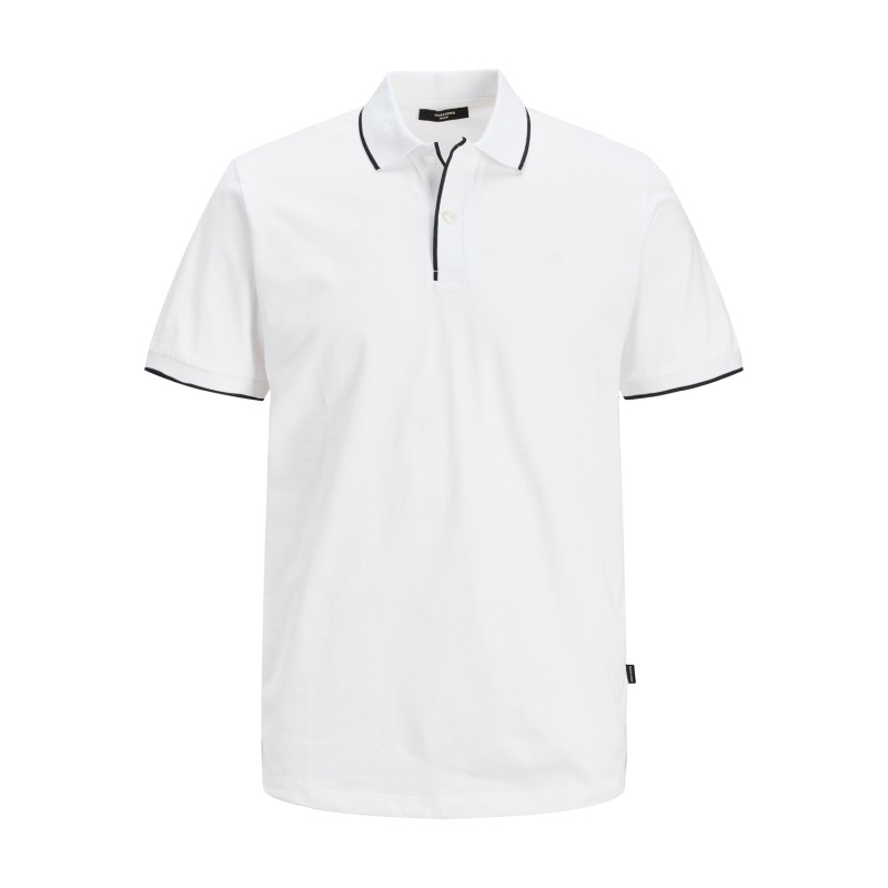 JACK & JONES Jprblaporter Stripe Kortærmet Polo - Hvid