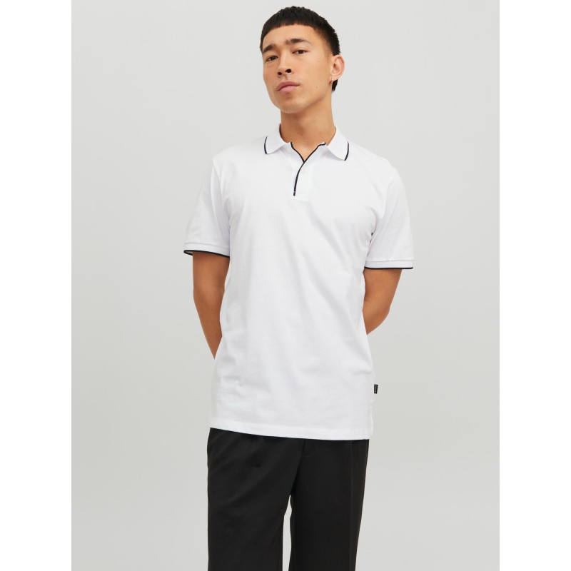 JACK & JONES Blaporter Kortærmet Polo - Hvid