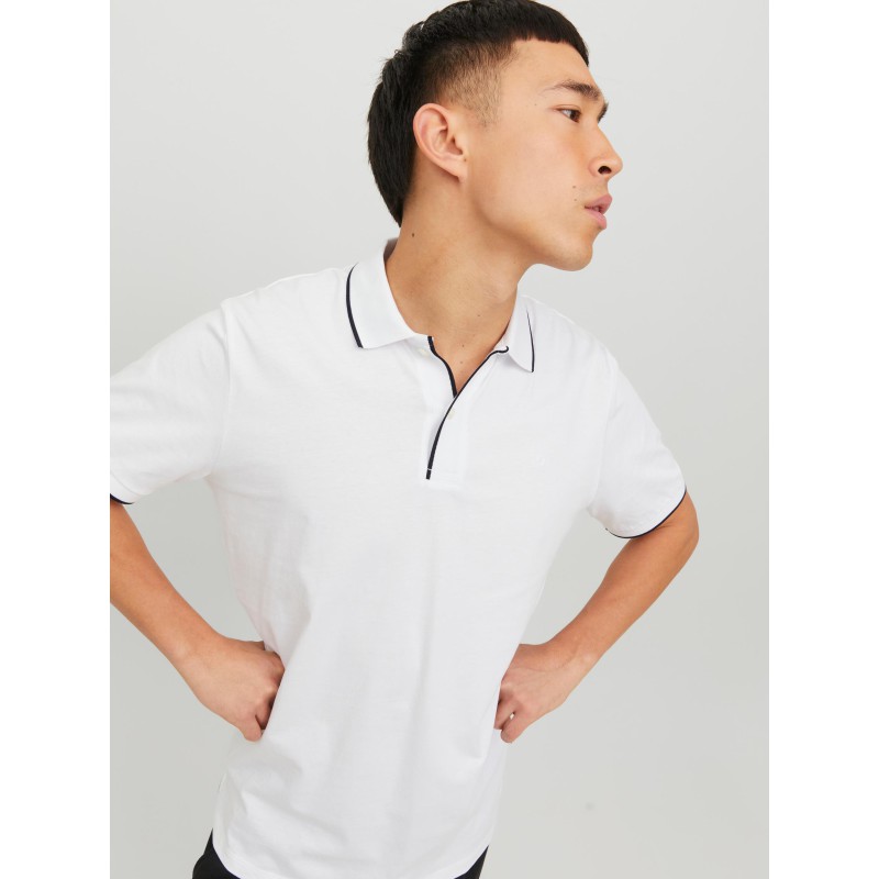 JACK & JONES Blaporter Kortærmet Polo - Hvid