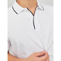 JACK & JONES Blaporter Kortærmet Polo - Hvid