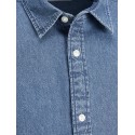 JACK & JONES Plain Kansas Denim Skjorte - Medium Blue Denim