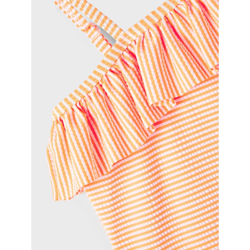 NAME IT Kids Ziline Badedragt - Orange Pop