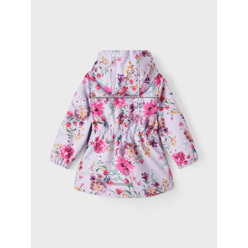 NAME IT Mini Alfa Lang Floral Jakke - Sand Verbena