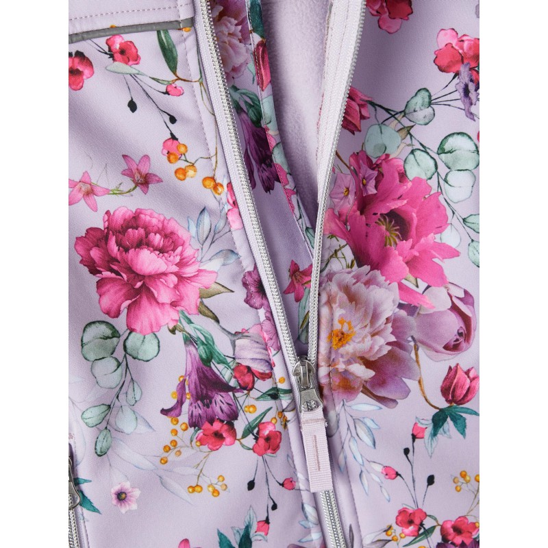 NAME IT Mini Alfa Lang Floral Jakke - Sand Verbena