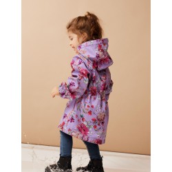 NAME IT Mini Alfa Lang Floral Jakke - Sand Verbena