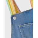 NAME IT Mini Denim Bibskirt - Medium Blue Denim