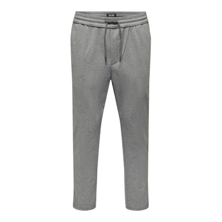 ONLY & SONS Onslinus Bukser Crop 2454 - Medium Grey Melange