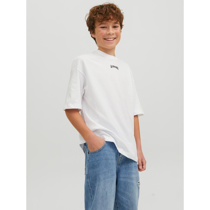 JACK & JONES JR OLi Skater Volume T-shirt - Hvid
