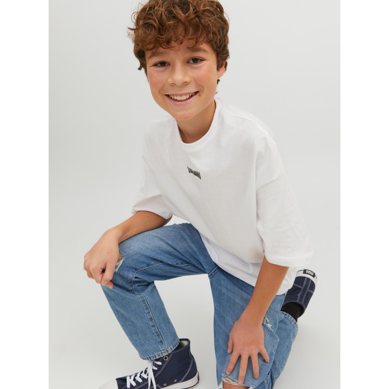 JACK & JONES JR OLi Skater Volume T-shirt - Hvid