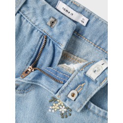 NAME IT Kids Bella Denim Shorts - Light Blue Denim