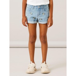 NAME IT Kids Bella Denim Shorts - Light Blue Denim