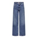 ONLY Madison Blush Højtaljede Wide Denim - Medium Blue Denim