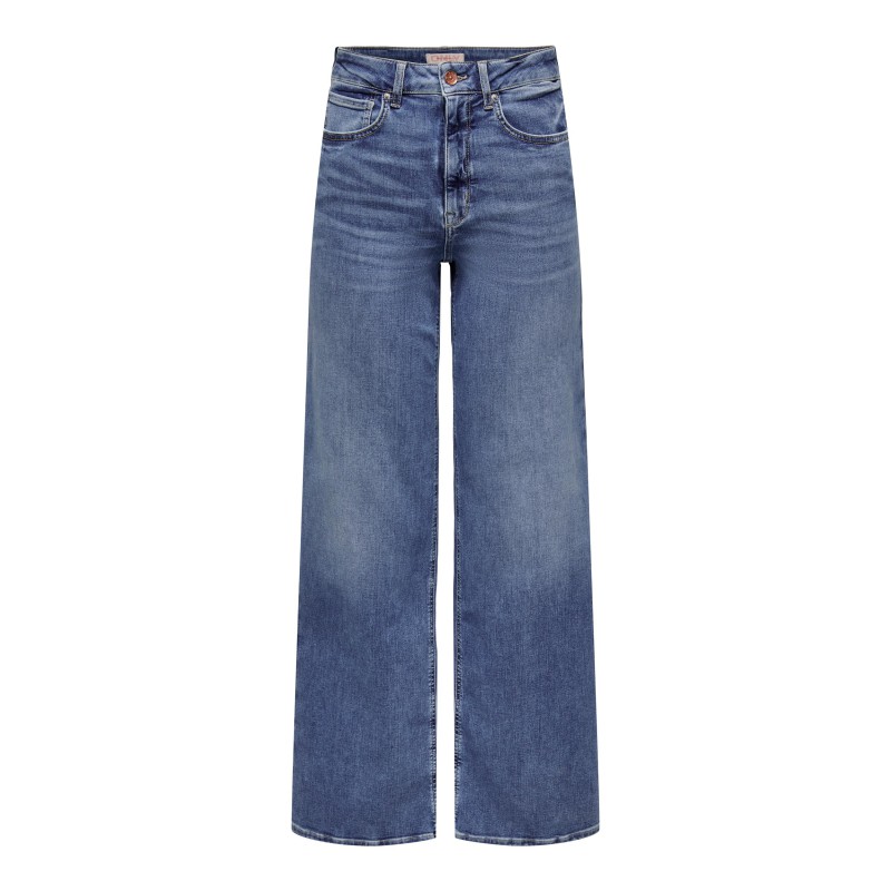 ONLY Madison Blush Højtaljede Wide Denim - Medium Blue Denim