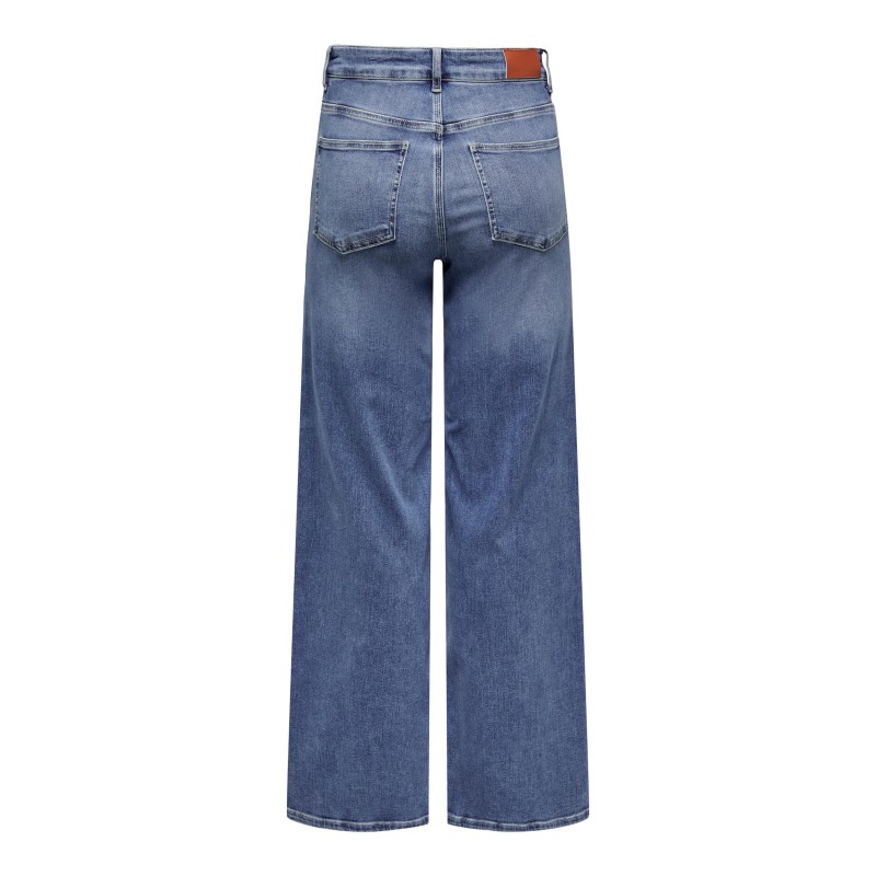 ONLY Madison Blush Højtaljede Wide Denim - Medium Blue Denim