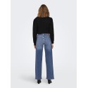 ONLY Madison Blush Højtaljede Wide Denim - Medium Blue Denim