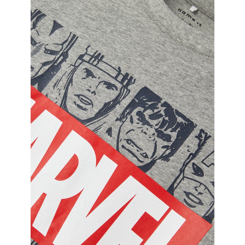 NAME IT Kids Mackin Marvel T-shirt - Grey Melange