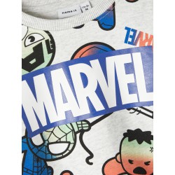NAME IT Mini Filup Marvel Sweatshirt - Light Grey Melange