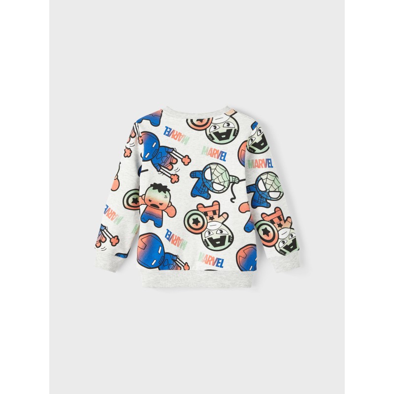 NAME IT Mini Filup Marvel Sweatshirt - Light Grey Melange