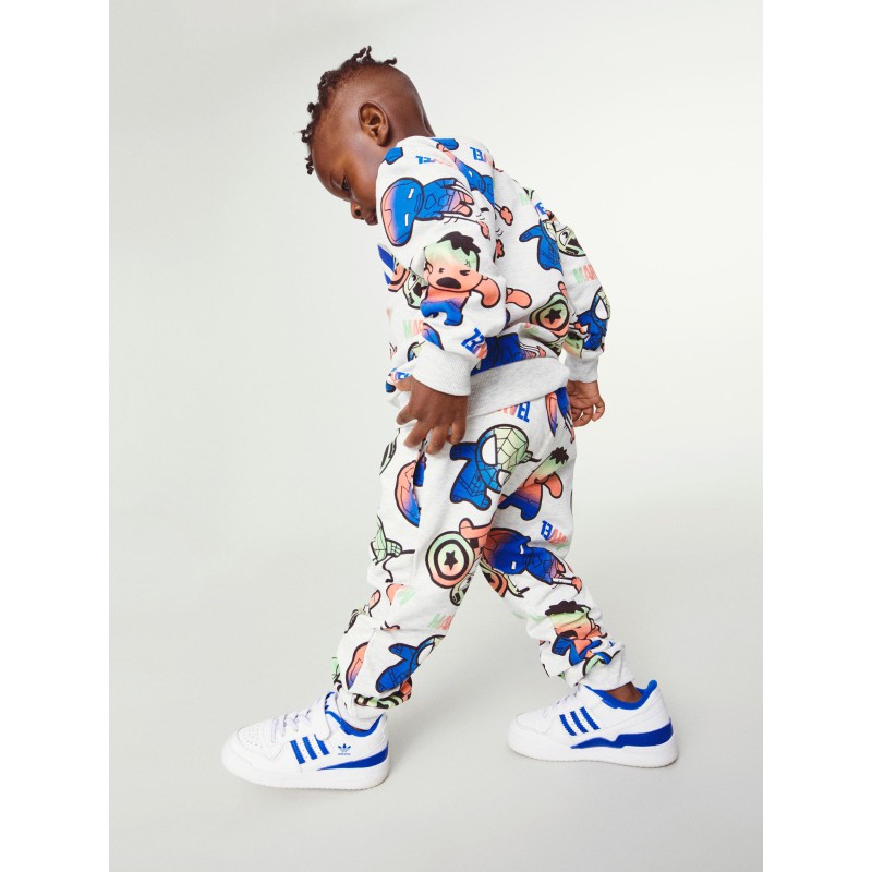 NAME IT Mini Filup Marvel Sweatshirt - Light Grey Melange