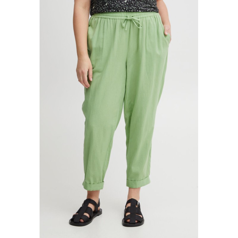 FRANSA Plus Maddie Hør Bukser - Forest Shade